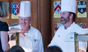 Chefs serving lunch in the Inner Temple