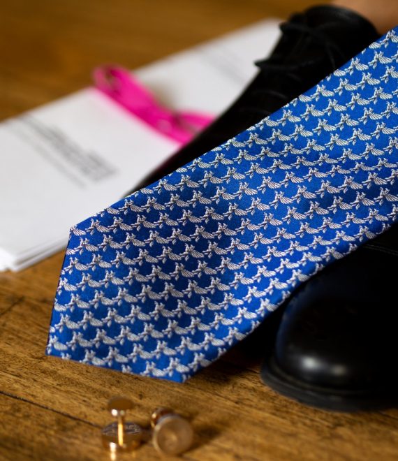 Patterned Inner Temple Tie