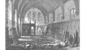 Hall-old-demolition-woodcut-1869-ILN