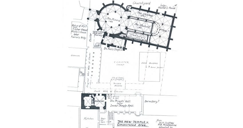 old-map-of-Inner-Temple-and-church