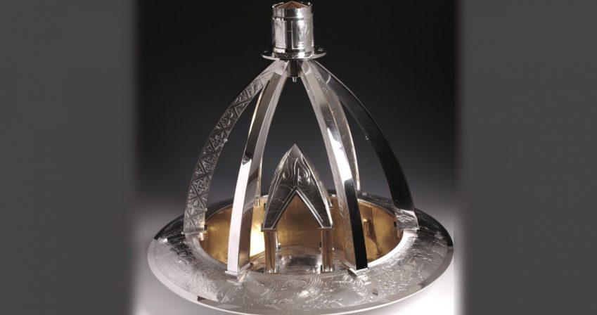 Millennium silver centrepiece by Rod Kelly