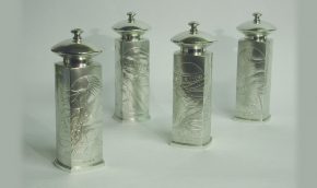 The ‘Nugee’ silver pepper mills, 1996