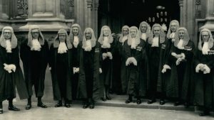 New Q.C.'s seen leaving the House of Lords after today's Swearing in