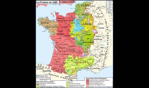 Map of France 1180 – England and Aquitaine