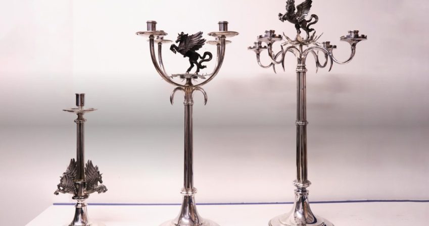 3 Anthony Elson Candelabra and sticks