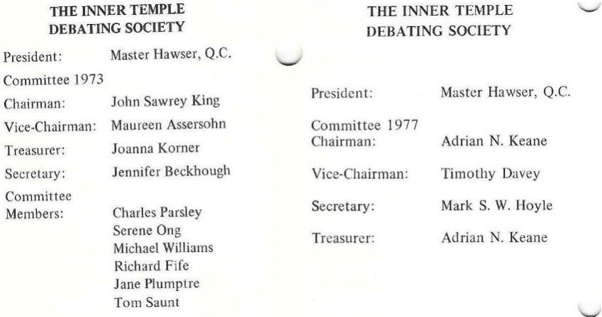 1973-77 committee adjusted