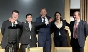 The 1994- 1995 Committee returning for the 2024-25 ITDS Show Debate