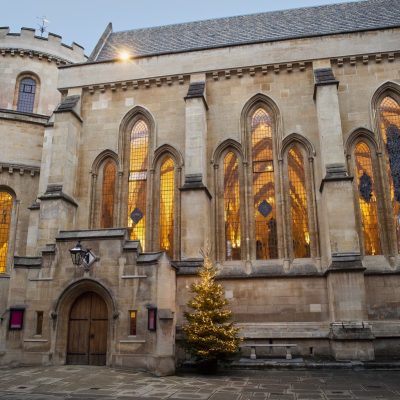 Temple Church at Christmas Card