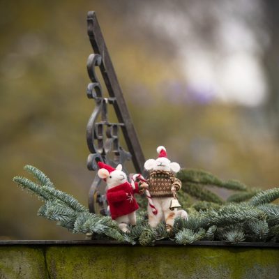 Mice on the Sundial Christmas Card